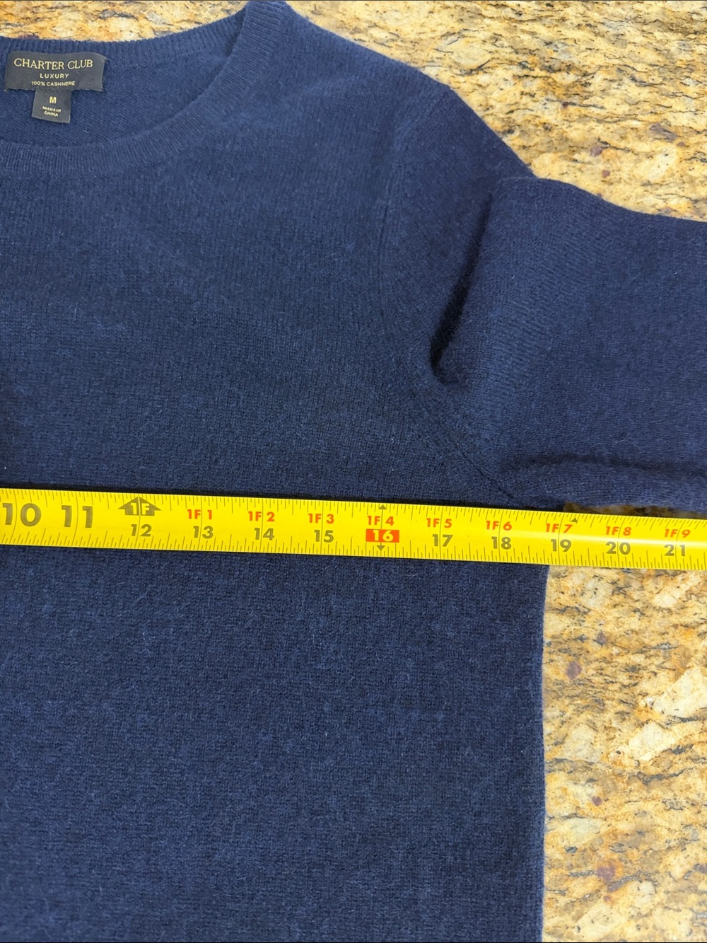 Charter Club Luxury 100% Cashmere Navy Blue Crewneck Sweater Size M - Picture 7 of 8